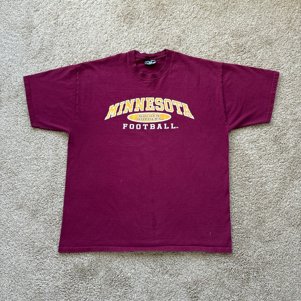 Vintage Y2K Minnesota Golden Gophers Football T Shirt XL‎